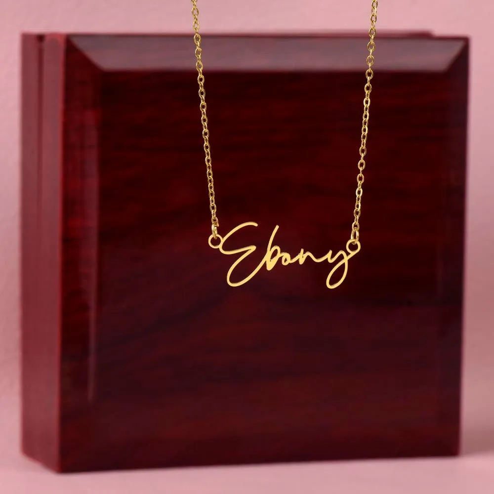 To My Amazing Granddaughter - Personalized Signature Style Name Necklace