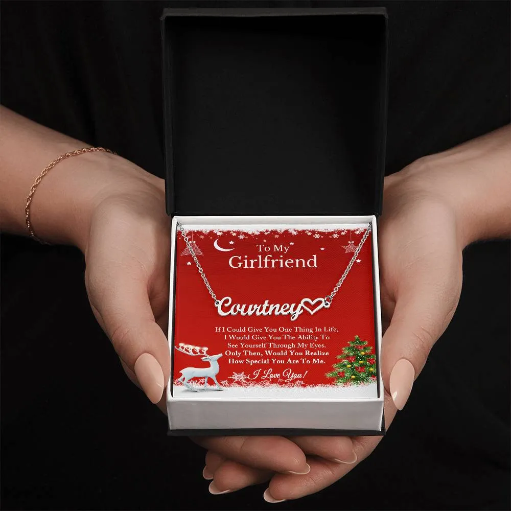 To My Girlfriend Necklace, Girlfriend Christmas Gift Ideas, Girlfriend Necklace, Romantic Christmas Gift for Girlfriend