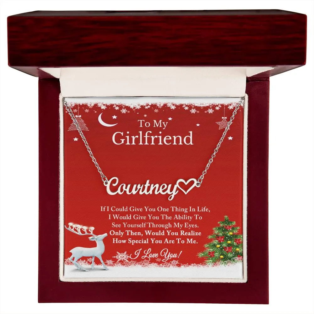 To My Girlfriend Necklace, Girlfriend Christmas Gift Ideas, Girlfriend Necklace, Romantic Christmas Gift for Girlfriend