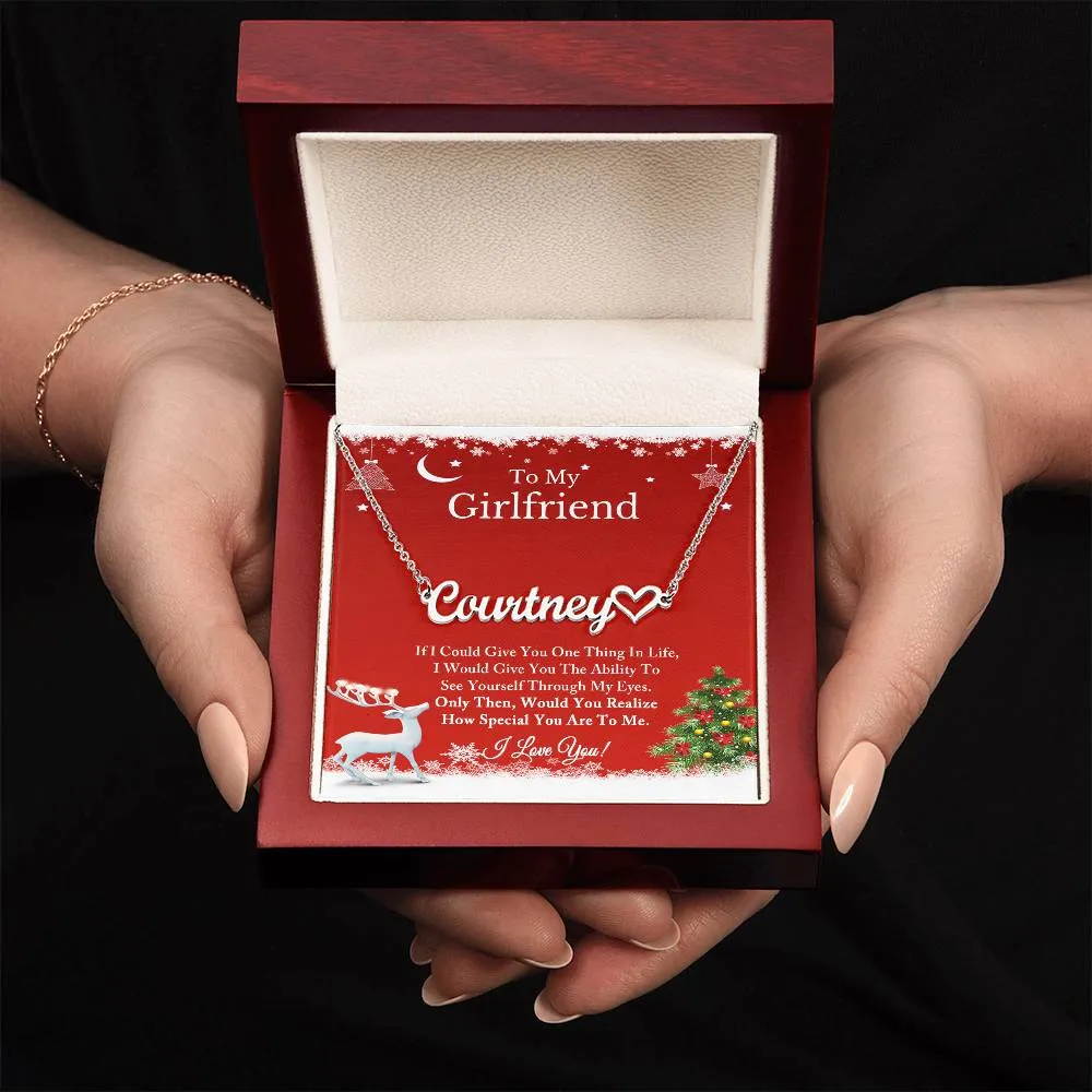 To My Girlfriend Necklace, Girlfriend Christmas Gift Ideas, Girlfriend Necklace, Romantic Christmas Gift for Girlfriend