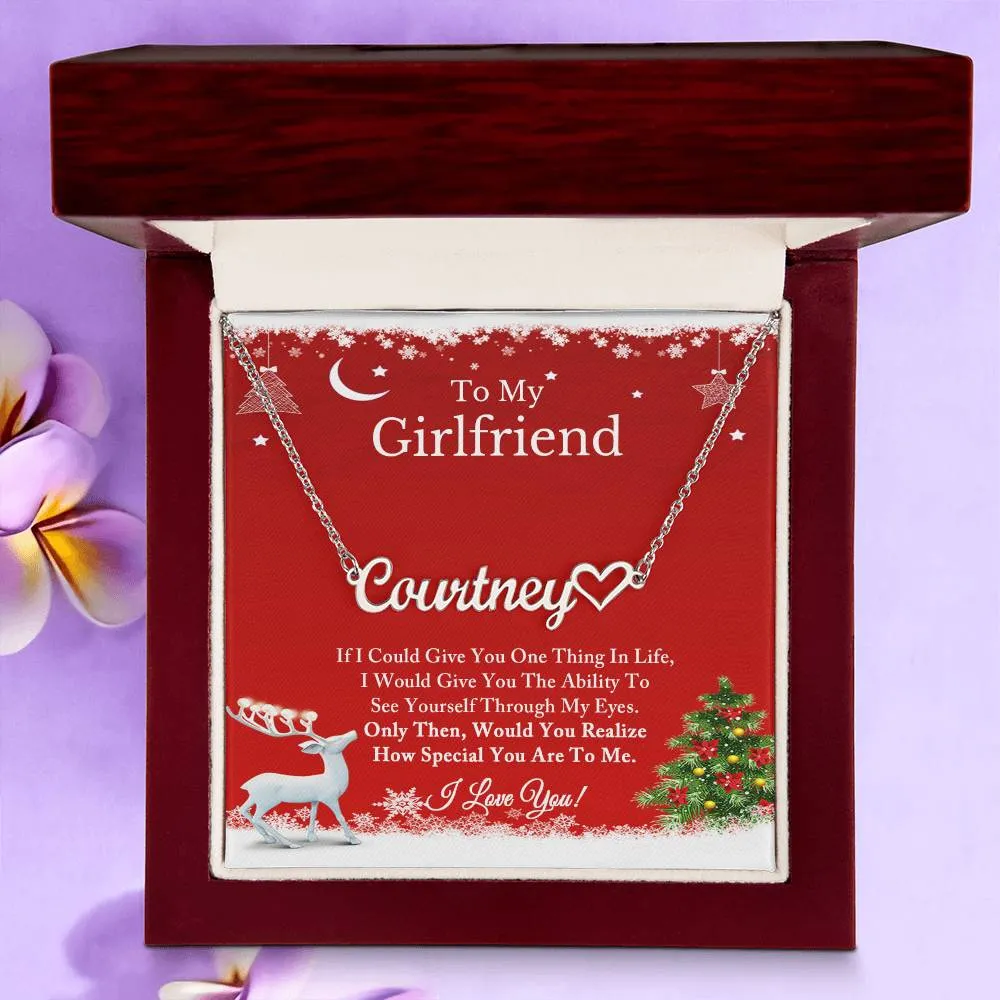 To My Girlfriend Necklace, Girlfriend Christmas Gift Ideas, Girlfriend Necklace, Romantic Christmas Gift for Girlfriend