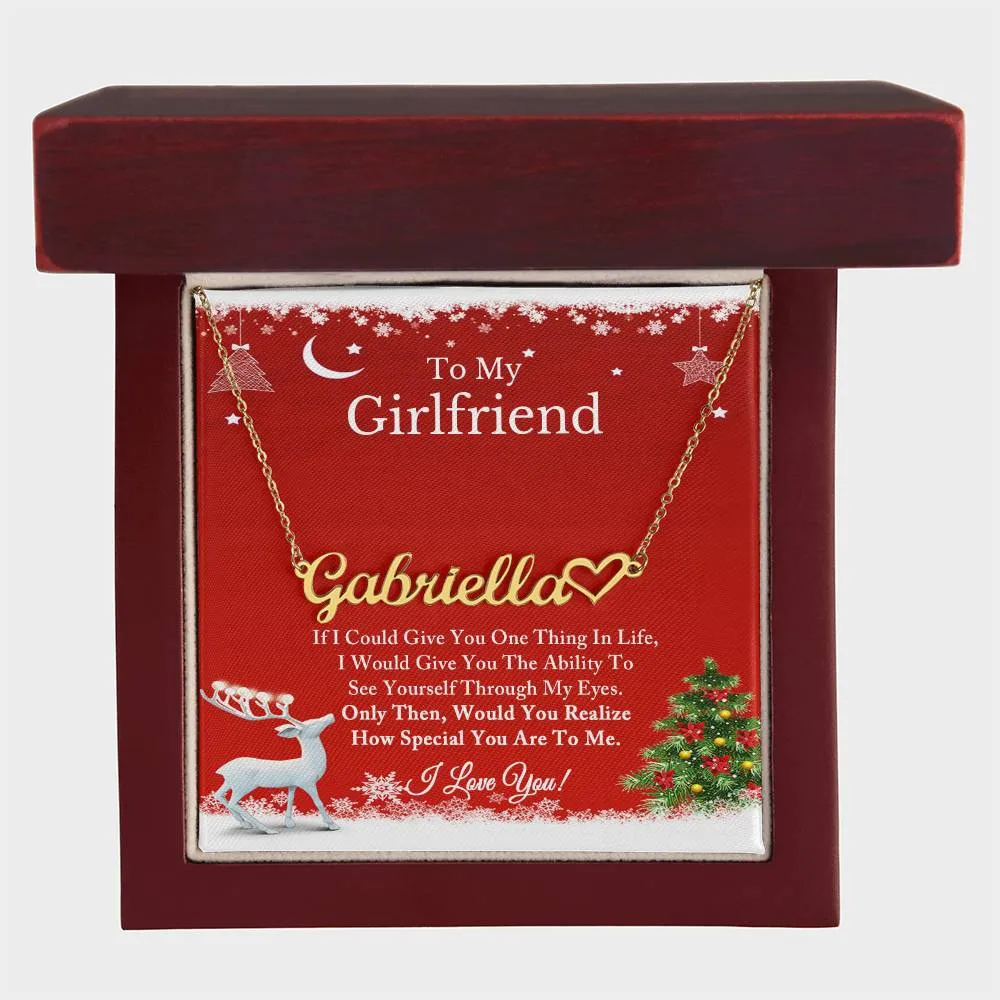 To My Girlfriend Necklace, Girlfriend Christmas Gift Ideas, Girlfriend Necklace, Romantic Christmas Gift for Girlfriend