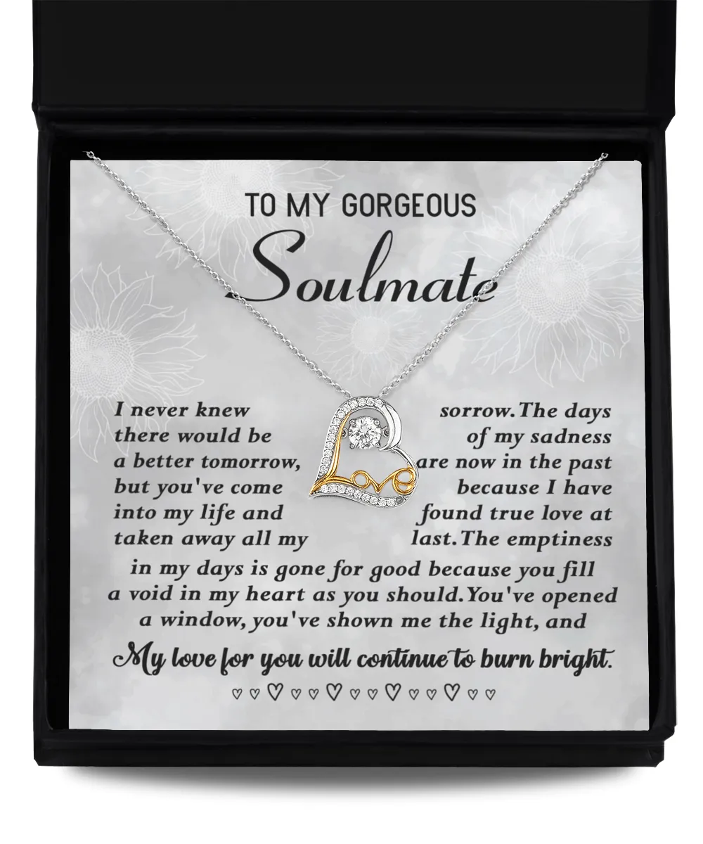 To My Gorgeous Soulmate | Love Dancing Necklace