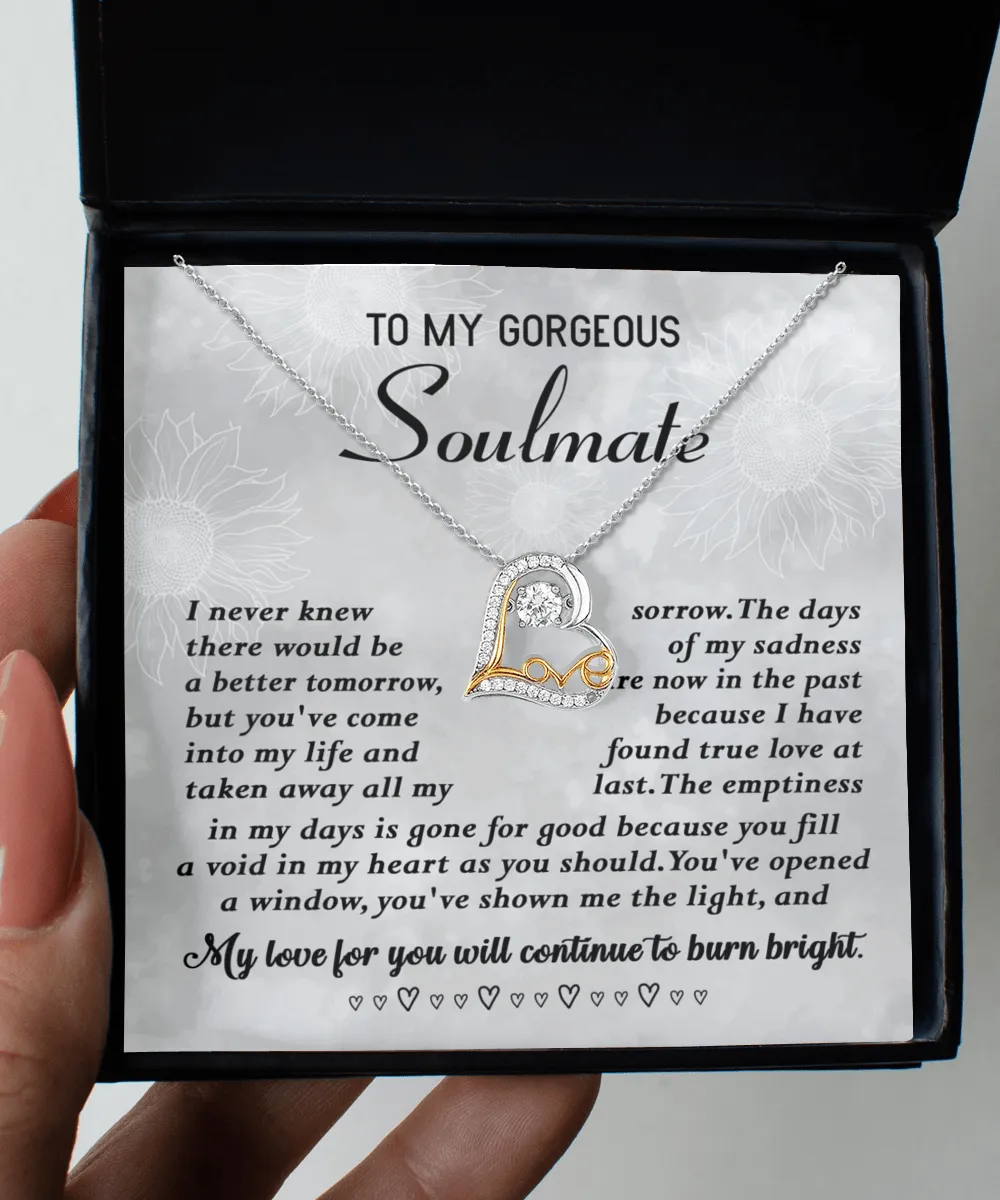 To My Gorgeous Soulmate | Love Dancing Necklace