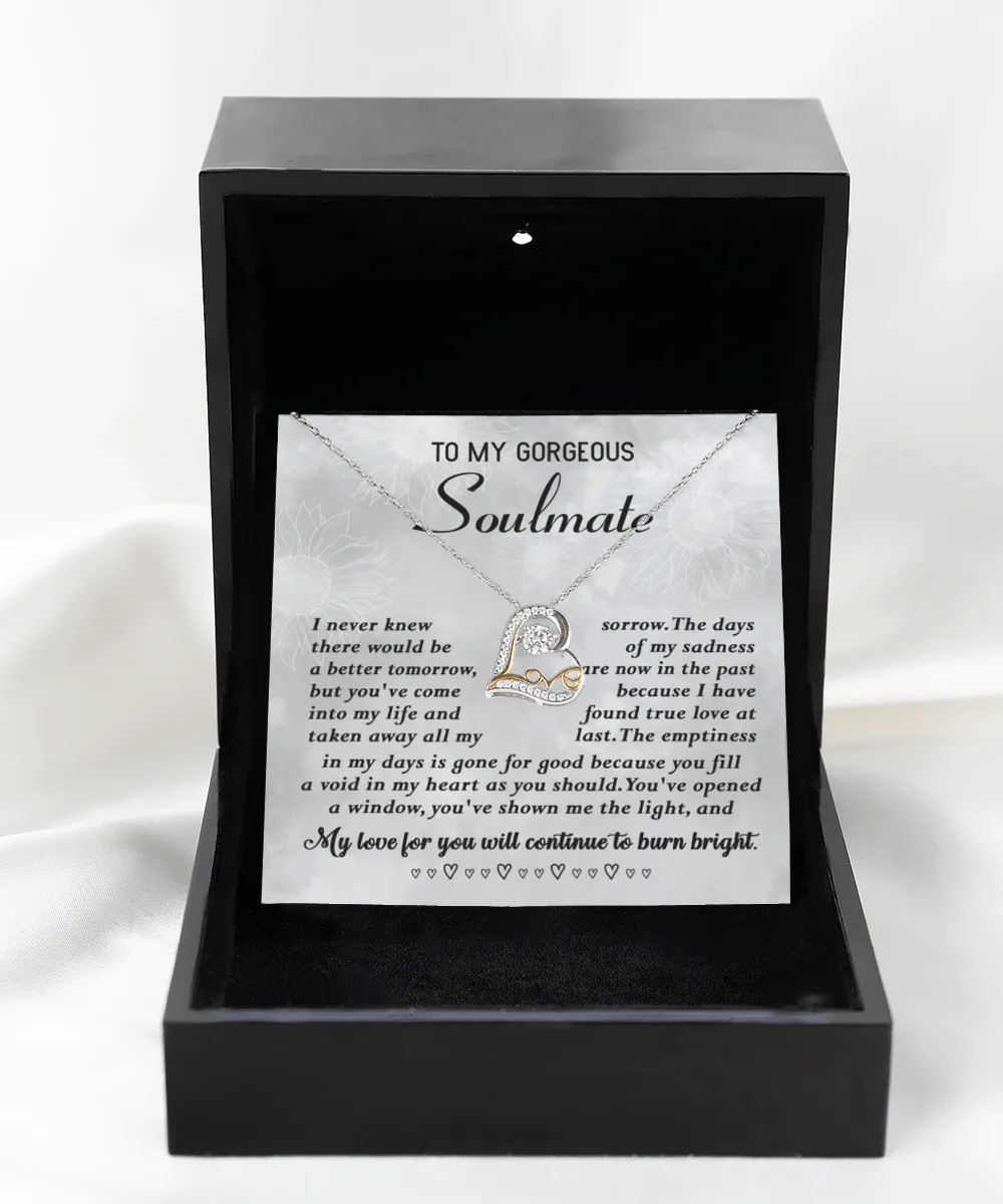 To My Gorgeous Soulmate | Love Dancing Necklace