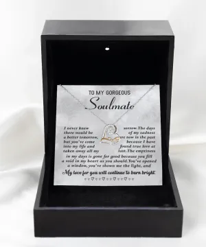 To My Gorgeous Soulmate | Love Dancing Necklace
