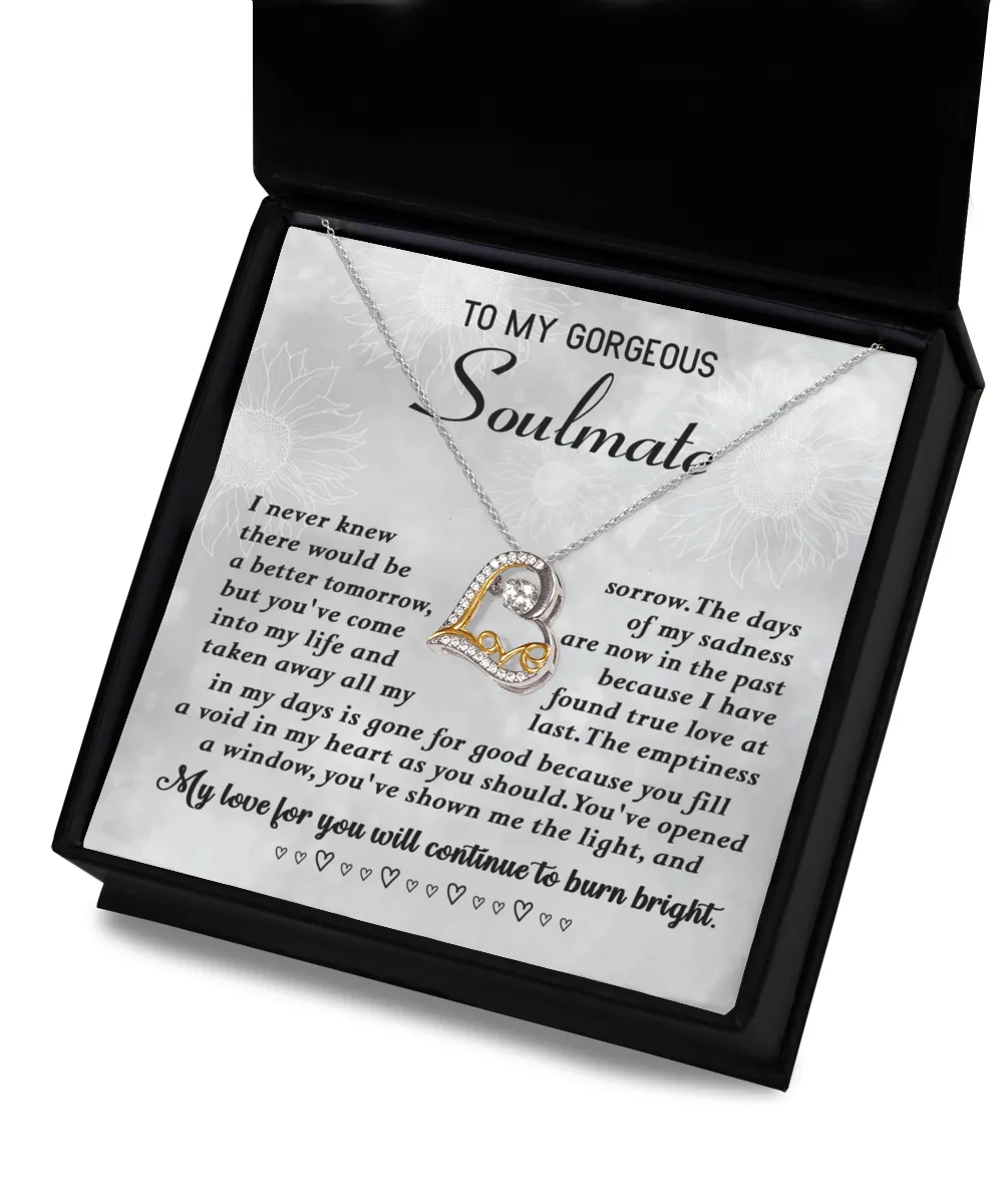 To My Gorgeous Soulmate | Love Dancing Necklace