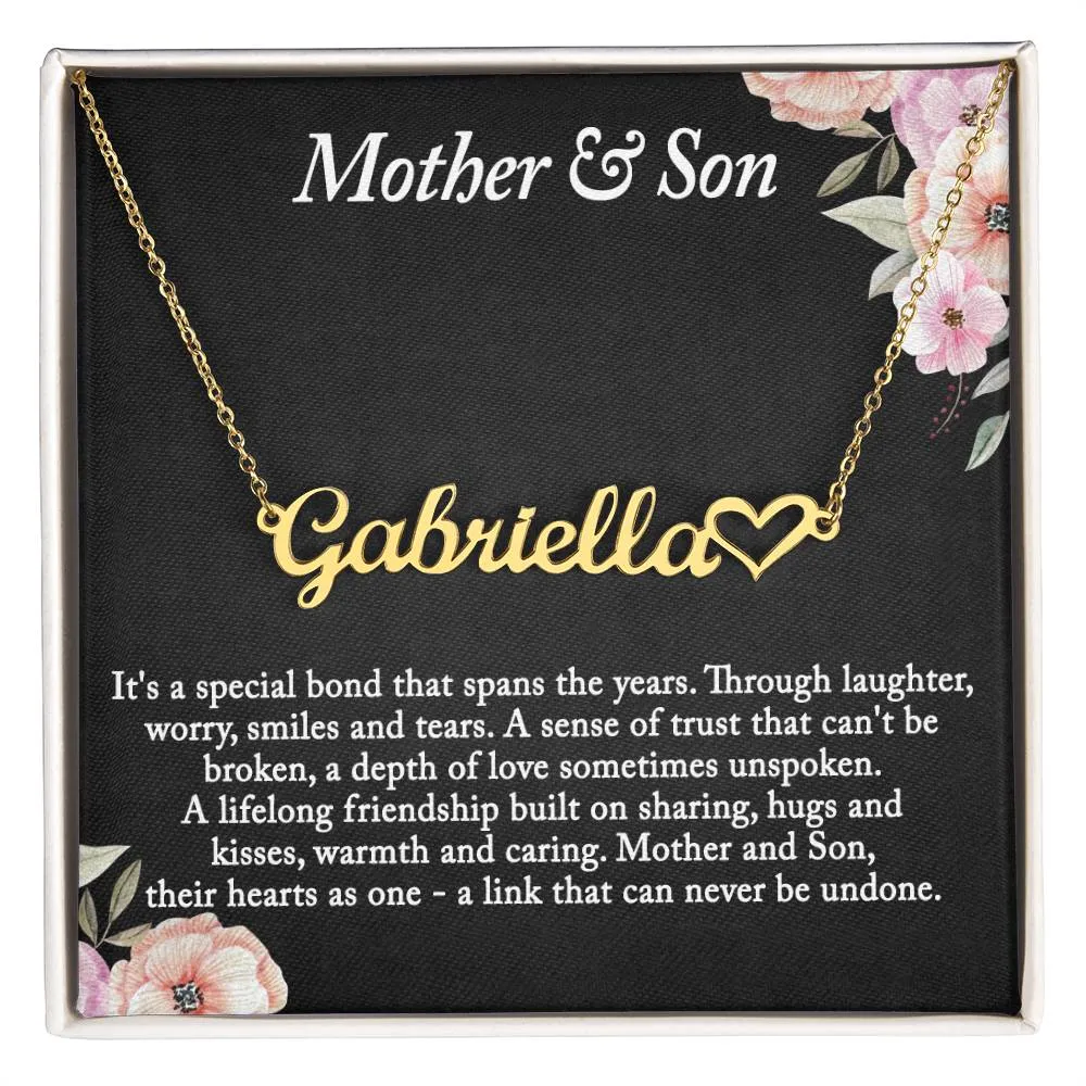 To My Mom Necklace, Mother and Son Gift, Mother and Son Necklace, Necklace Gift from Son, Mom Birthday