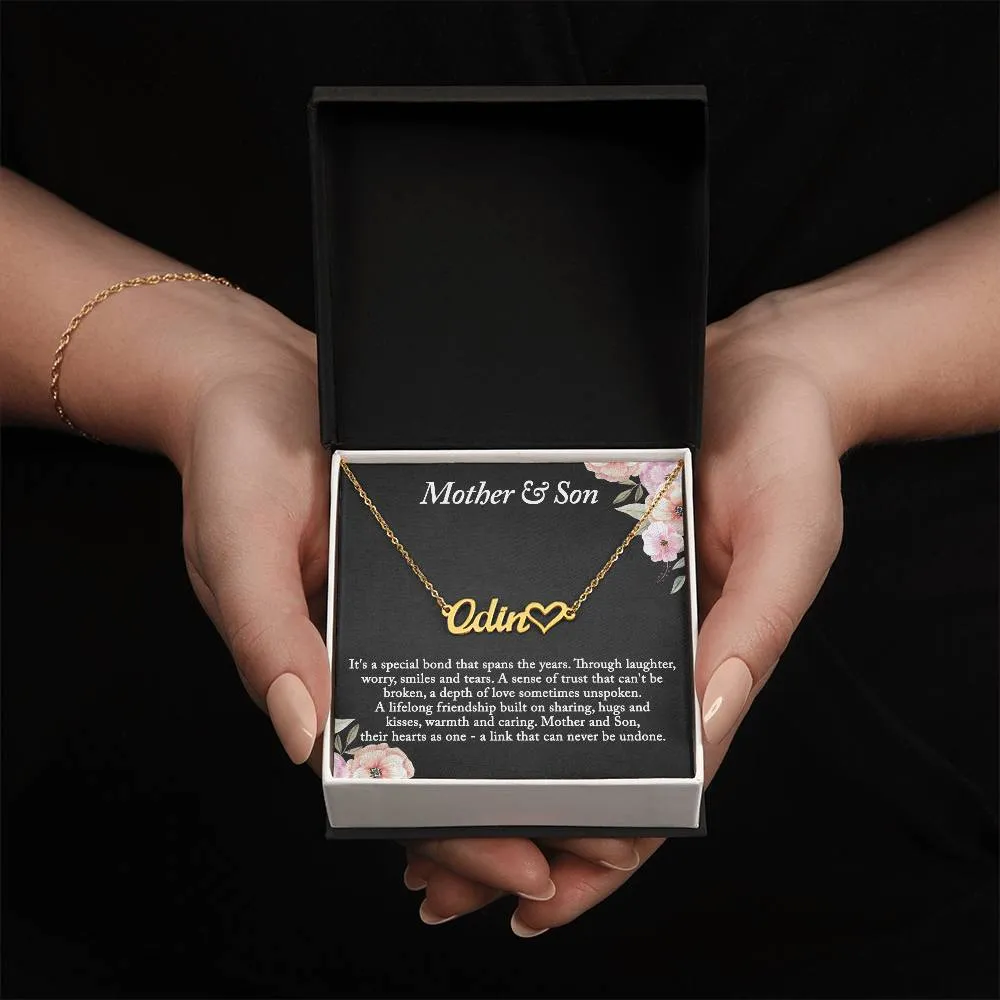 To My Mom Necklace, Mother and Son Gift, Mother and Son Necklace, Necklace Gift from Son, Mom Birthday