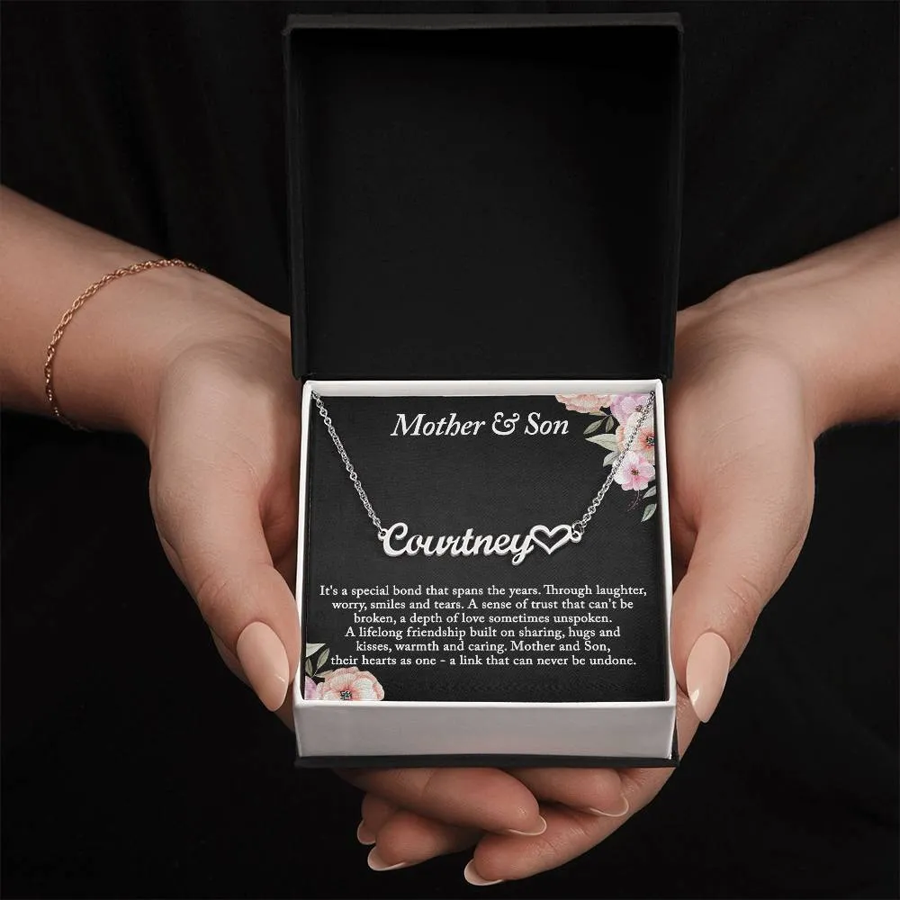 To My Mom Necklace, Mother and Son Gift, Mother and Son Necklace, Necklace Gift from Son, Mom Birthday