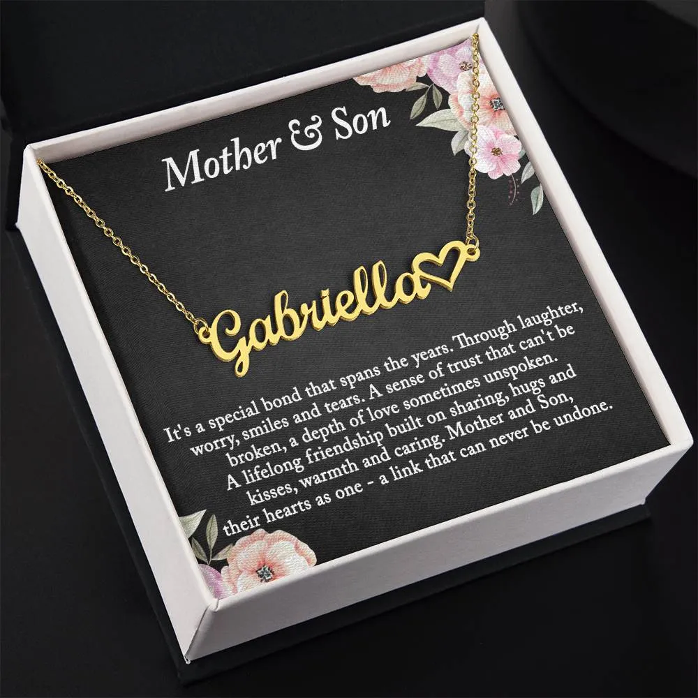 To My Mom Necklace, Mother and Son Gift, Mother and Son Necklace, Necklace Gift from Son, Mom Birthday