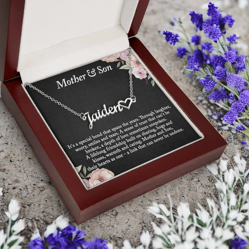 To My Mom Necklace, Mother and Son Gift, Mother and Son Necklace, Necklace Gift from Son, Mom Birthday