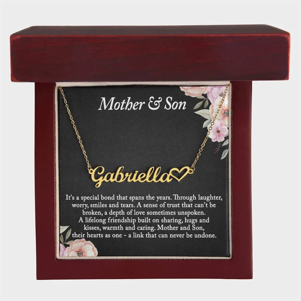 To My Mom Necklace, Mother and Son Gift, Mother and Son Necklace, Necklace Gift from Son, Mom Birthday