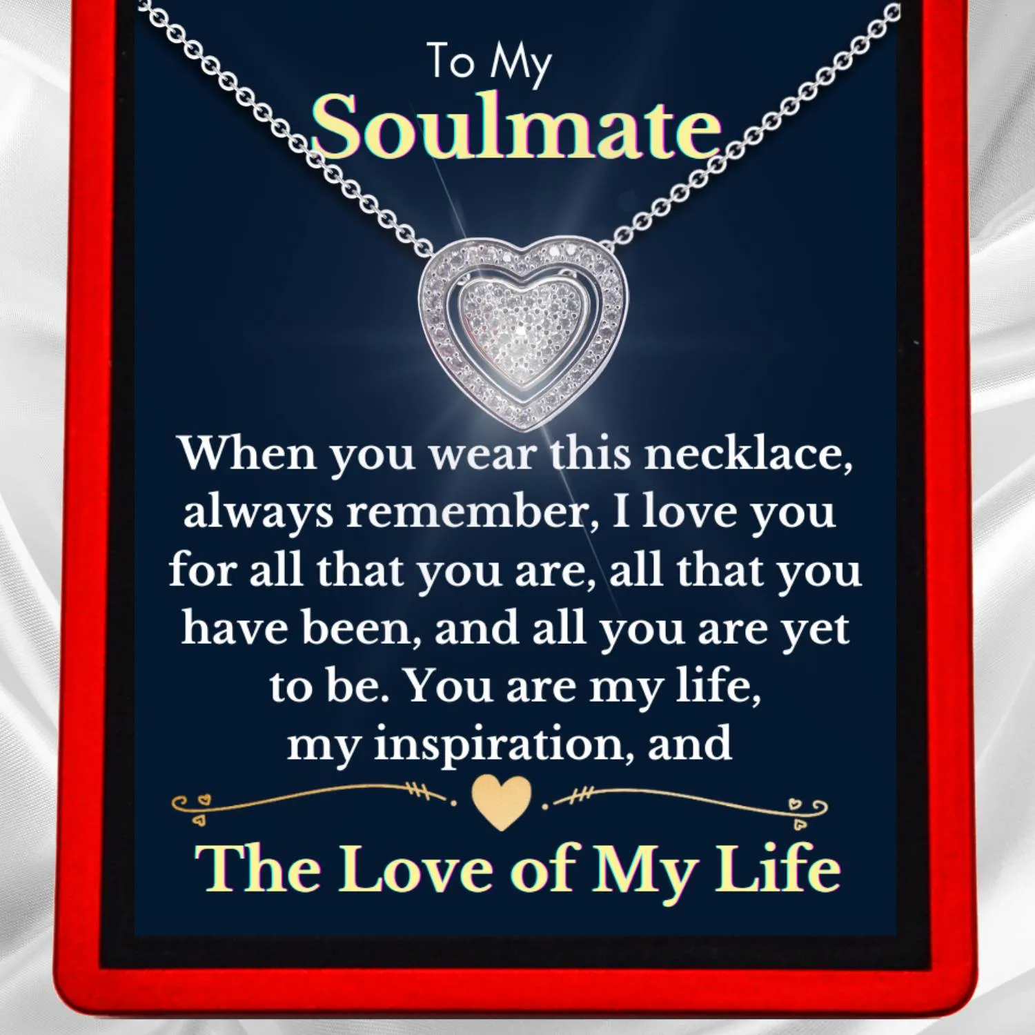 To My Soulmate 3in1 Necklace -  Sterling Silver Trinity Necklace - ST4