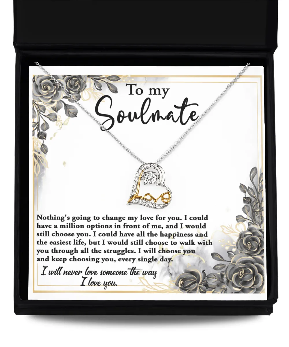 To My Soulmate Every Single Day | Love Dancing Necklace