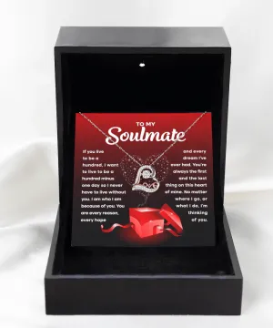 To My Soulmate I'm Thinking Of You | Love Dancing Necklace