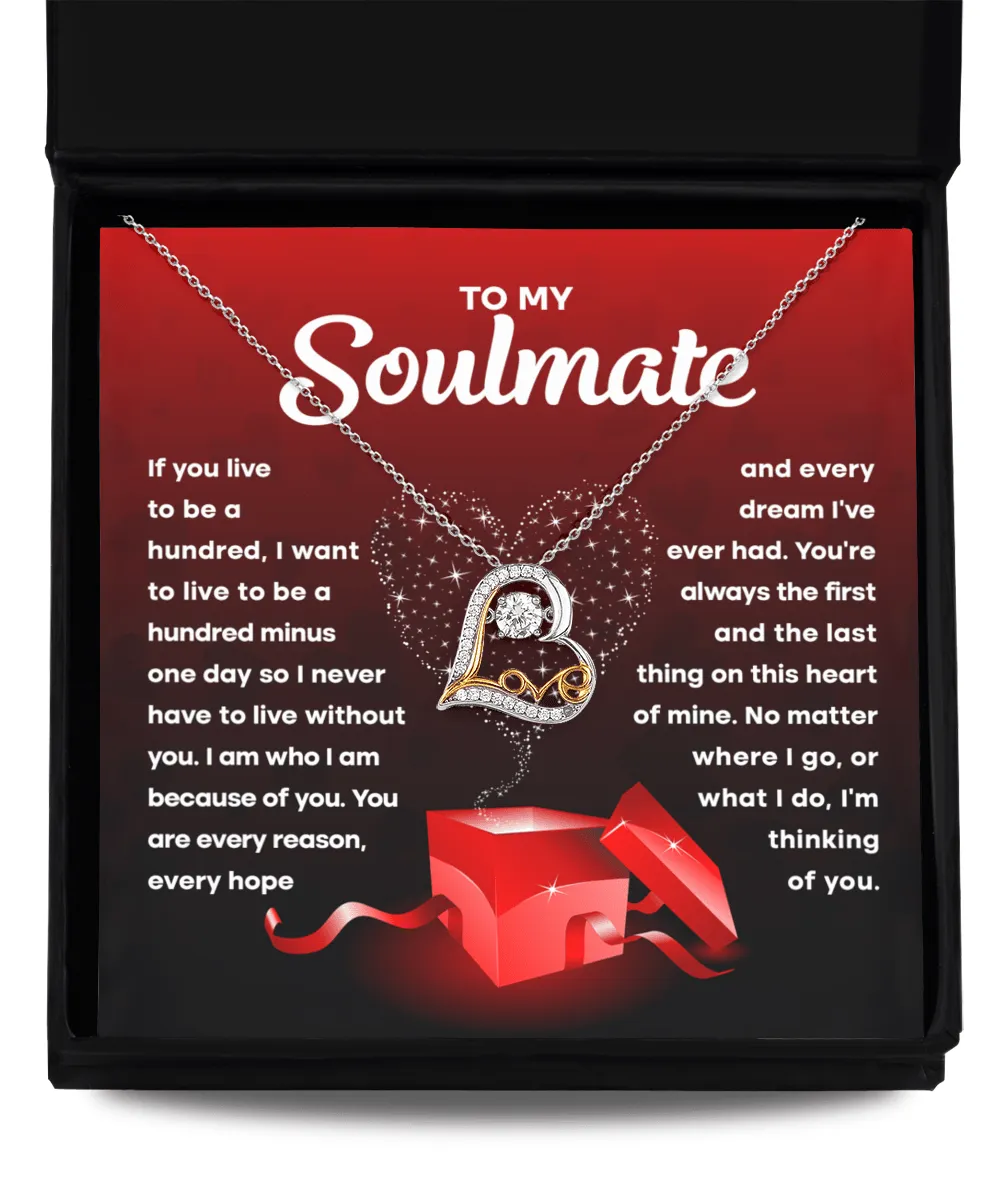 To My Soulmate I'm Thinking Of You | Love Dancing Necklace