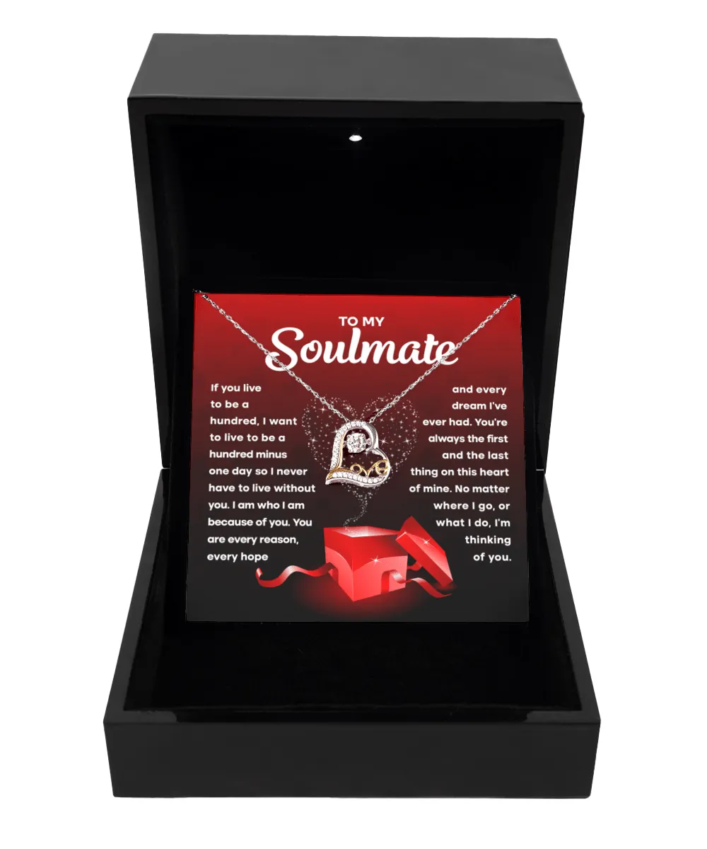 To My Soulmate I'm Thinking Of You | Love Dancing Necklace