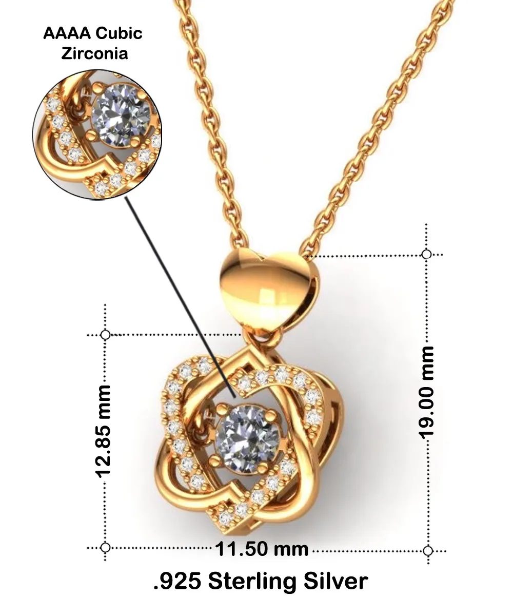 To My Soulmate | Nothing Could Lessen My Love for You | Heart Knot Necklace