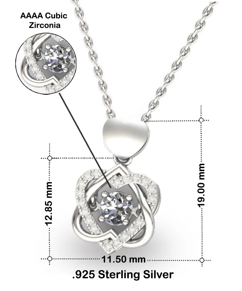 To My Soulmate | Nothing Could Lessen My Love for You | Heart Knot Necklace