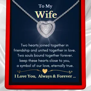 To My Wife 3 in 1 Necklace -  Sterling Silver Trinity Necklace - WF5