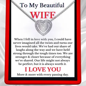 To My Wife 3in1 Necklace -  Sterling Silver Trinity Necklace - WF7