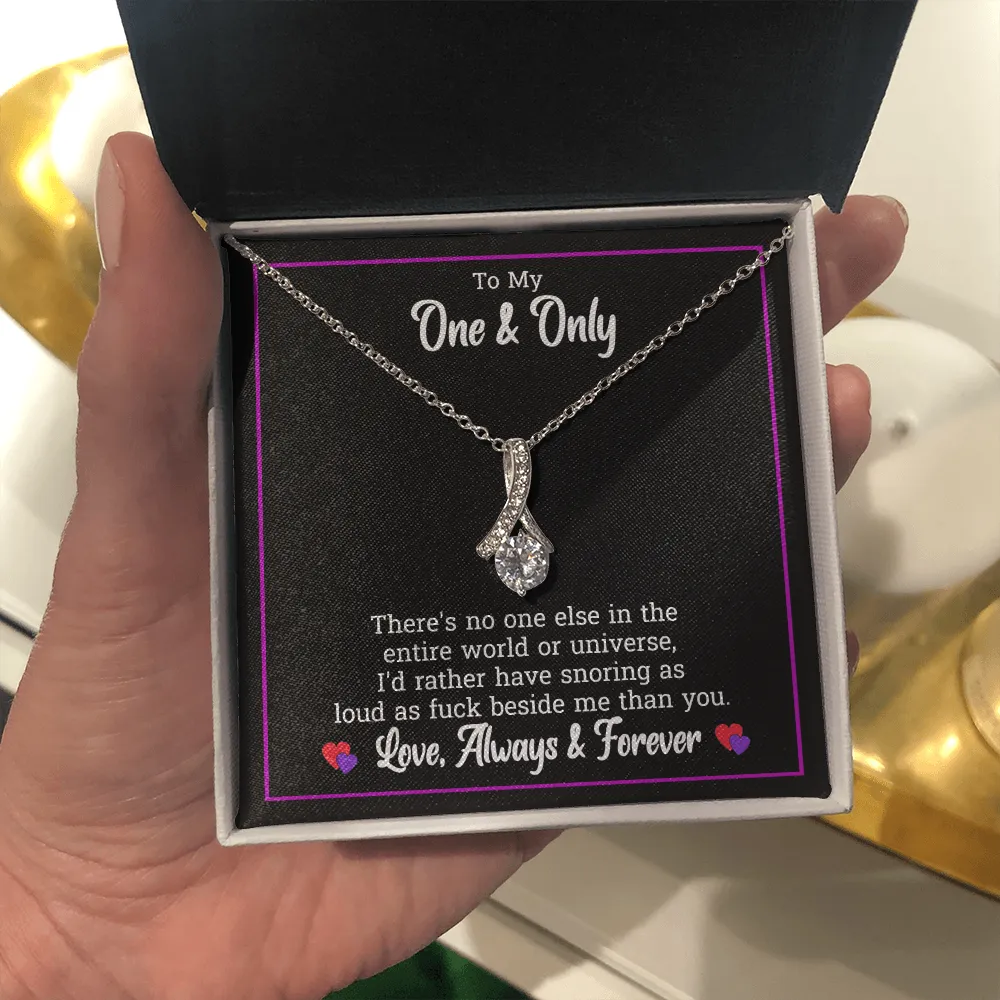 To My Wife Jewelry - Funny Message Card Ribbon Necklace