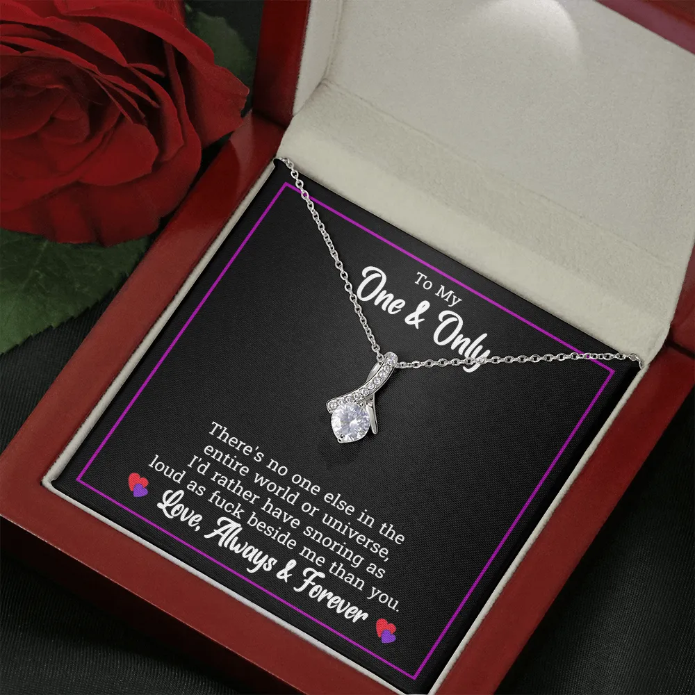 To My Wife Jewelry - Funny Message Card Ribbon Necklace