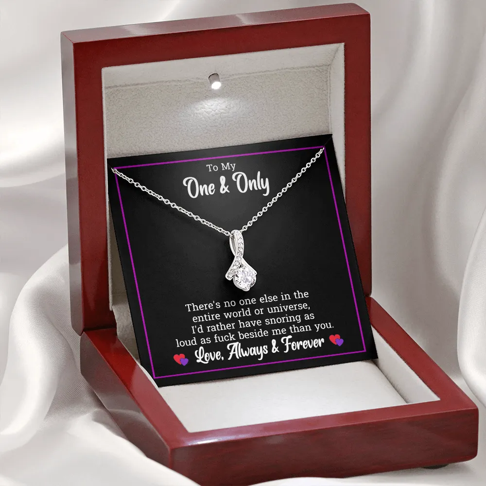 To My Wife Jewelry - Funny Message Card Ribbon Necklace