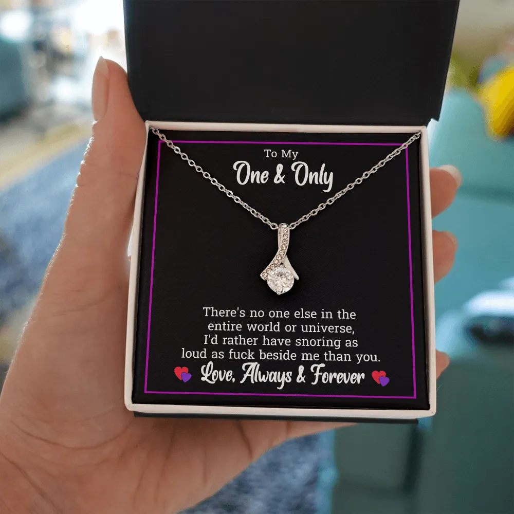 To My Wife Jewelry - Funny Message Card Ribbon Necklace