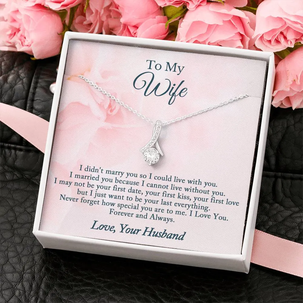 To My Wife Necklace, Anniversary Gift For Wife, Wife Gift from Husband, Wife Necklace, Wife Birthday Gift, Wedding Gifts, Christmas Gifts