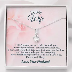 To My Wife Necklace, Anniversary Gift For Wife, Wife Gift from Husband, Wife Necklace, Wife Birthday Gift, Wedding Gifts, Christmas Gifts