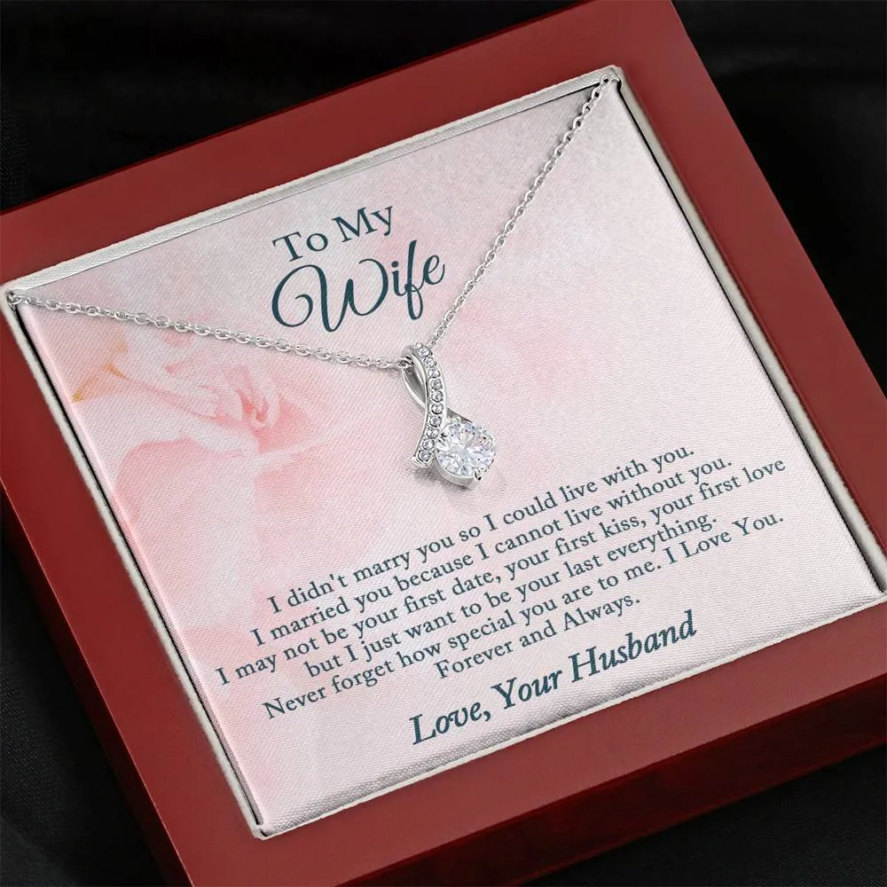 To My Wife Necklace, Anniversary Gift For Wife, Wife Gift from Husband, Wife Necklace, Wife Birthday Gift, Wedding Gifts, Christmas Gifts