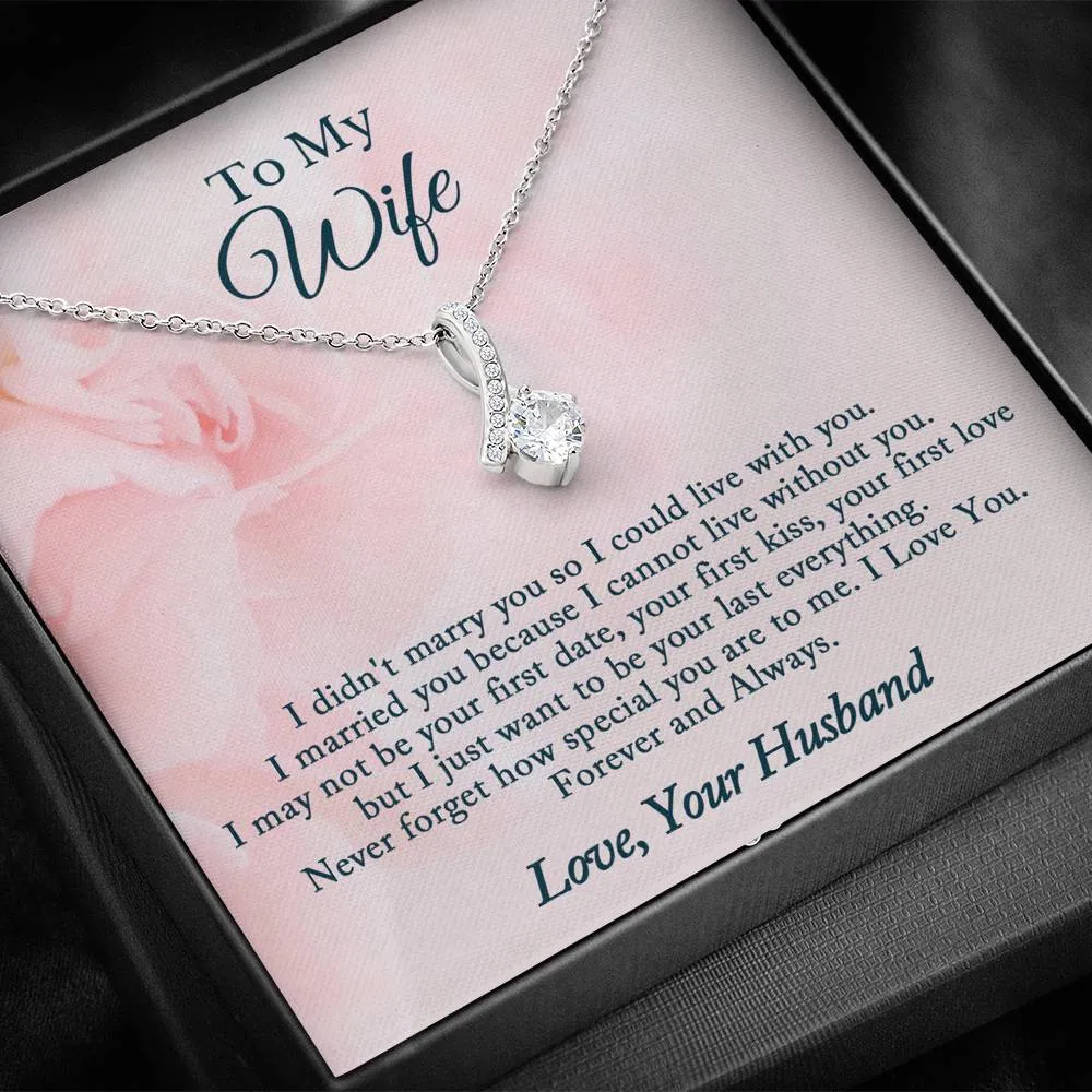 To My Wife Necklace, Anniversary Gift For Wife, Wife Gift from Husband, Wife Necklace, Wife Birthday Gift, Wedding Gifts, Christmas Gifts