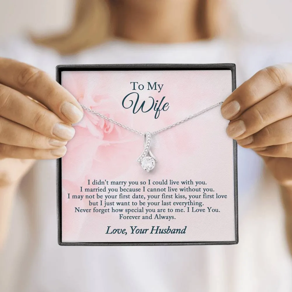 To My Wife Necklace, Anniversary Gift For Wife, Wife Gift from Husband, Wife Necklace, Wife Birthday Gift, Wedding Gifts, Christmas Gifts