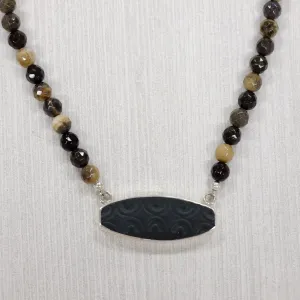 Tooled Black Necklace