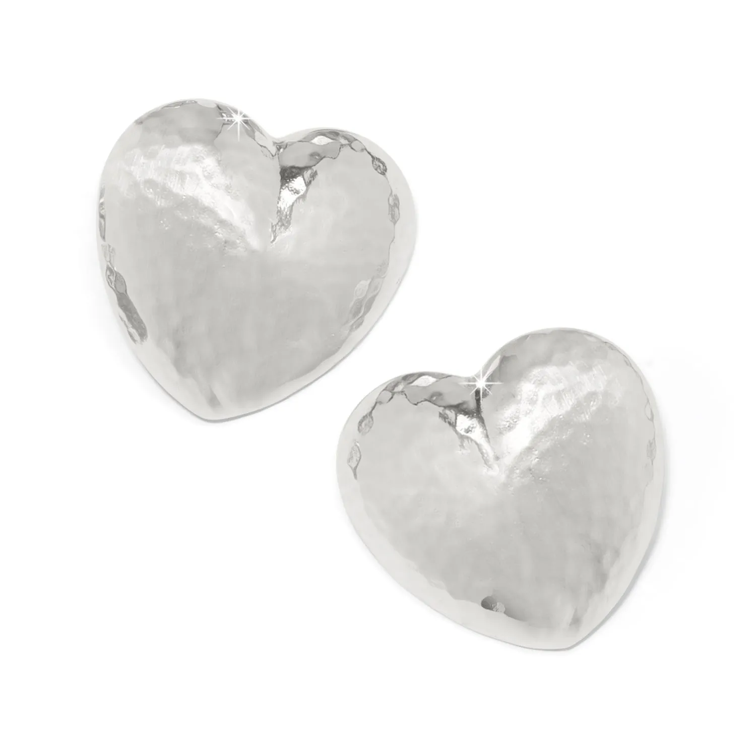 Trianon Heart Silver Post Earrings
