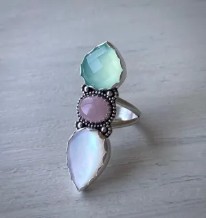 Triple Stoned Pastel Ring
