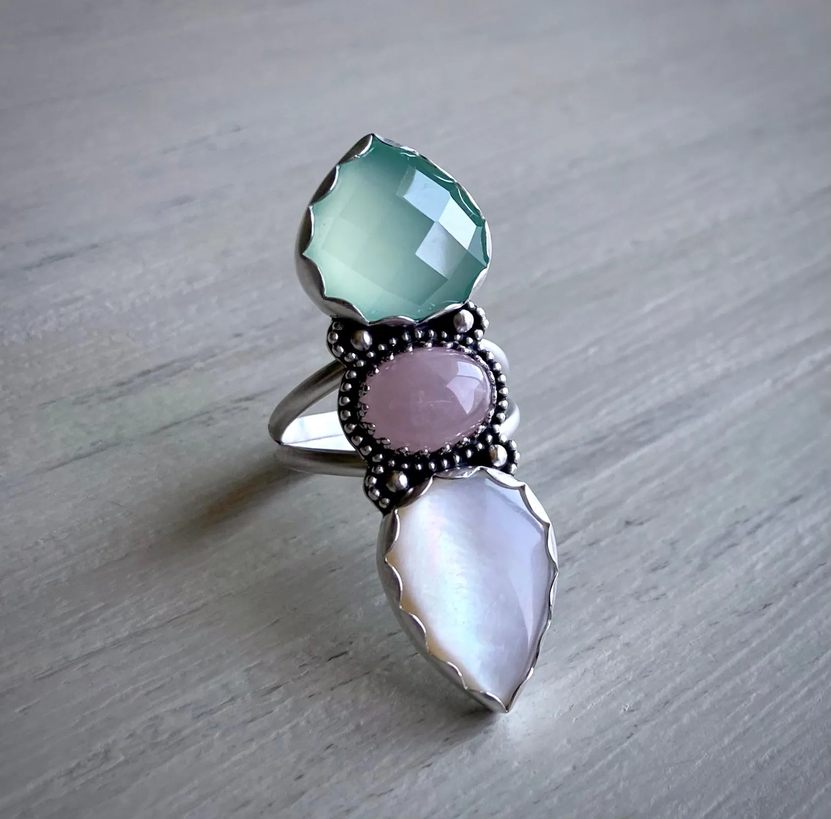 Triple Stoned Pastel Ring