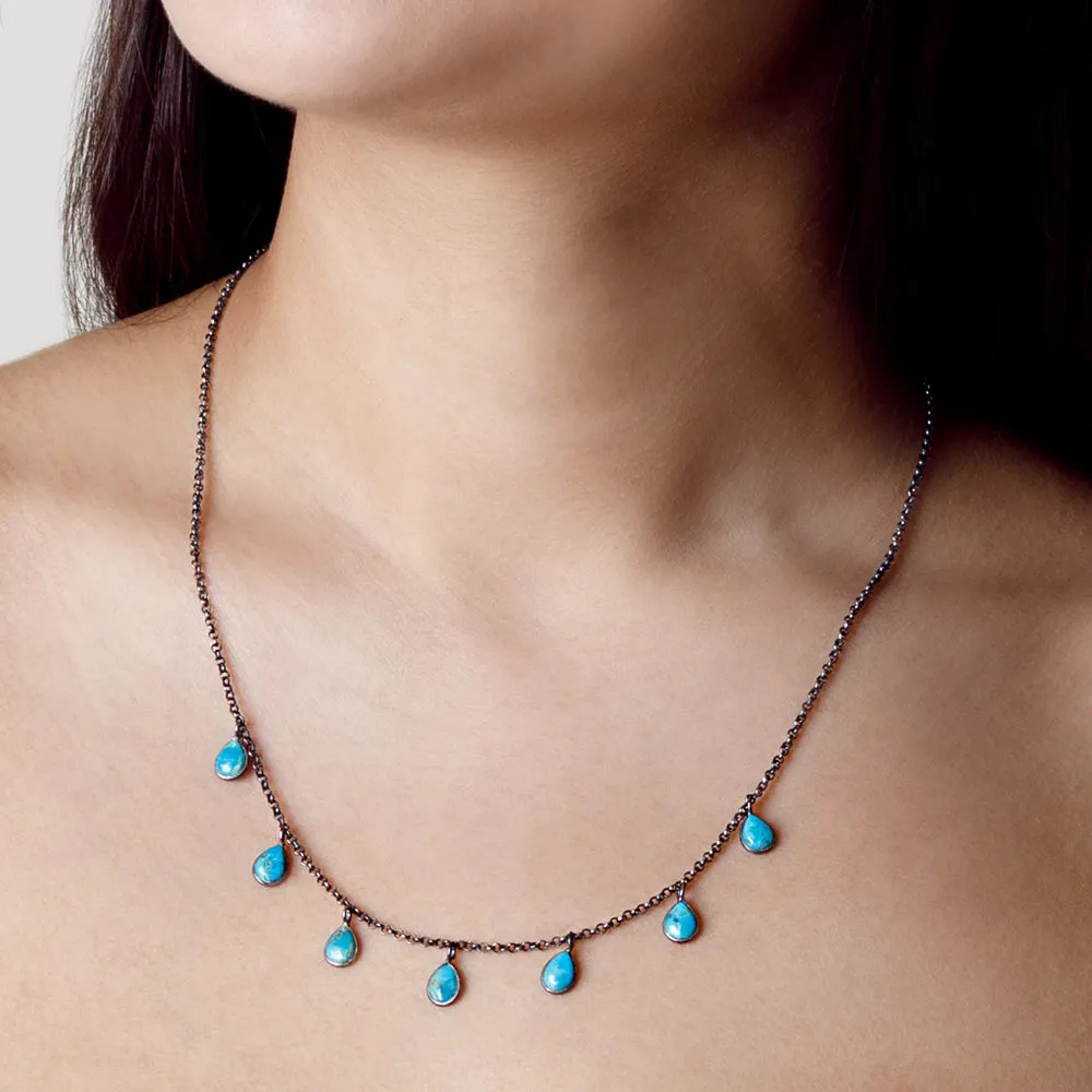 Turquoise Teardrops Necklace