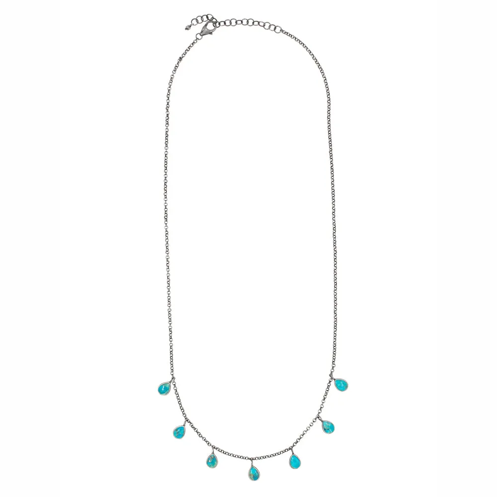 Turquoise Teardrops Necklace