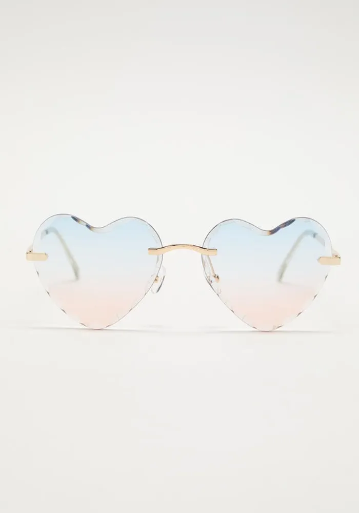 Two Hearts Sunglasses - Sky