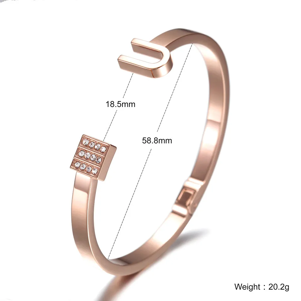 U-shaped smooth surface bracelet-NSB1581ST