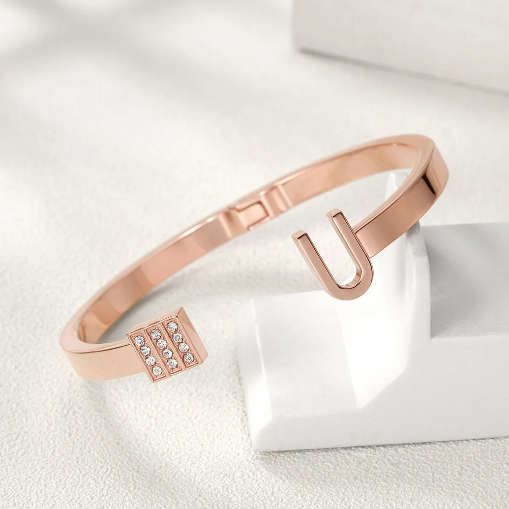 U-shaped smooth surface bracelet-NSB1581ST