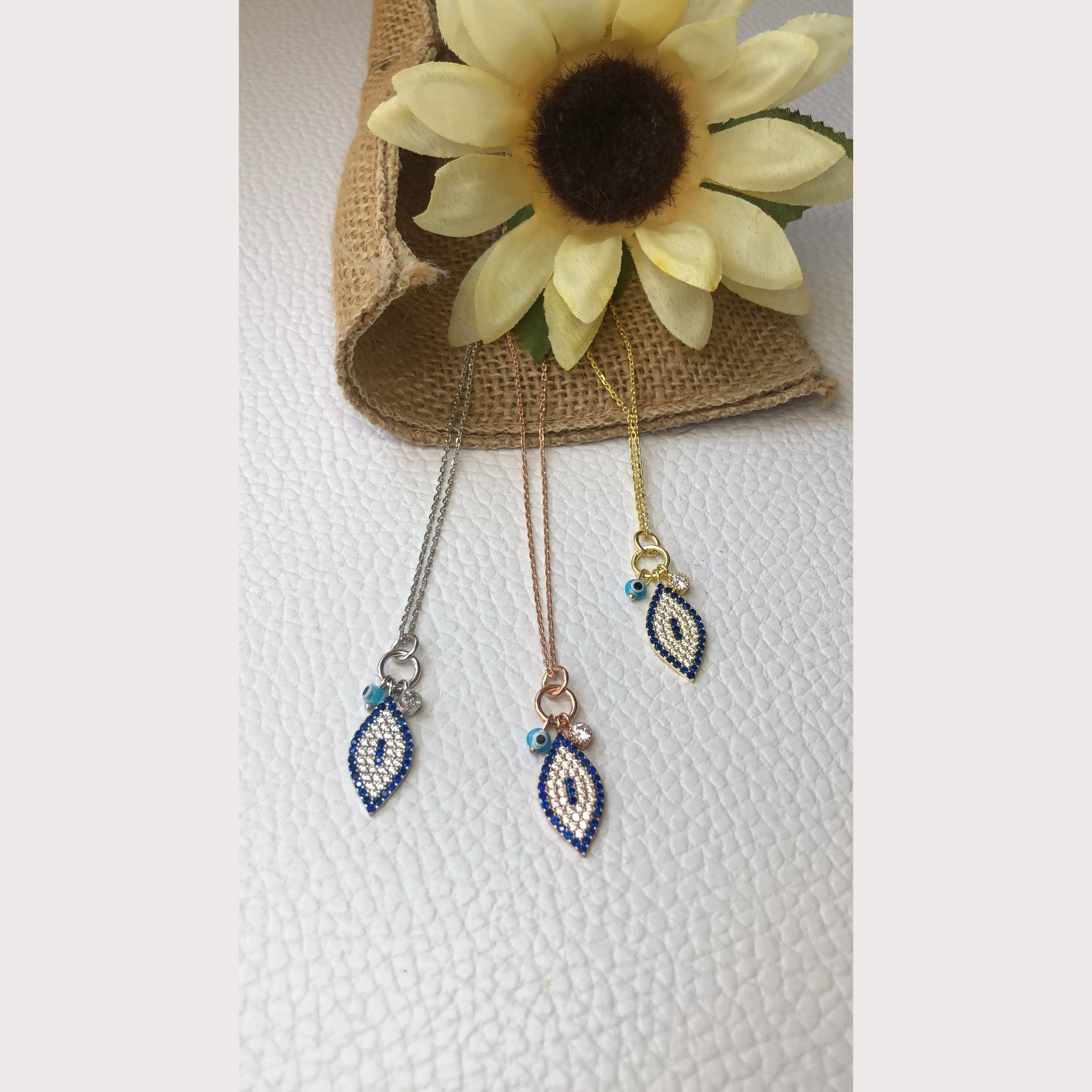 Unique Dangling Evil Eye Necklace