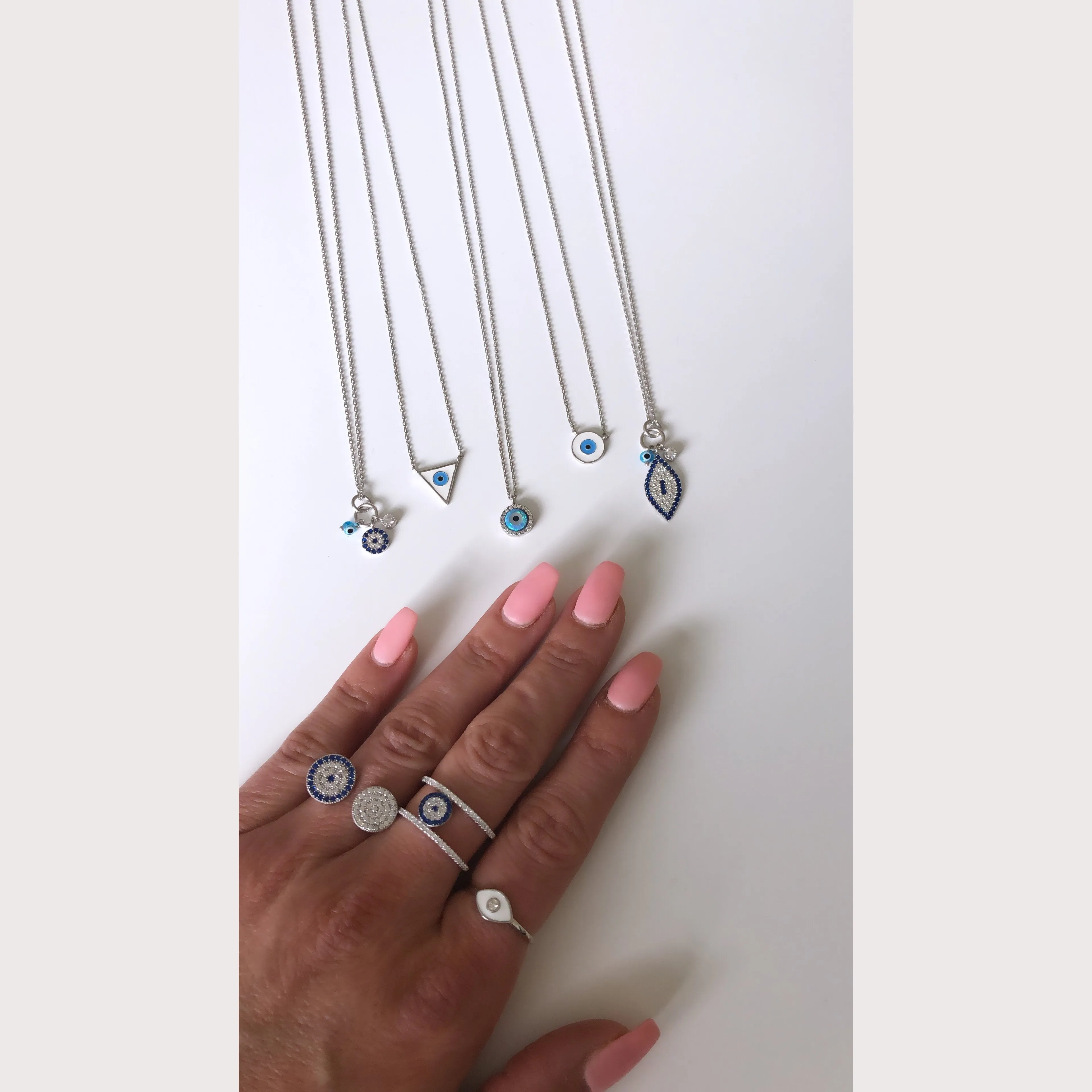 Unique Dangling Evil Eye Necklace