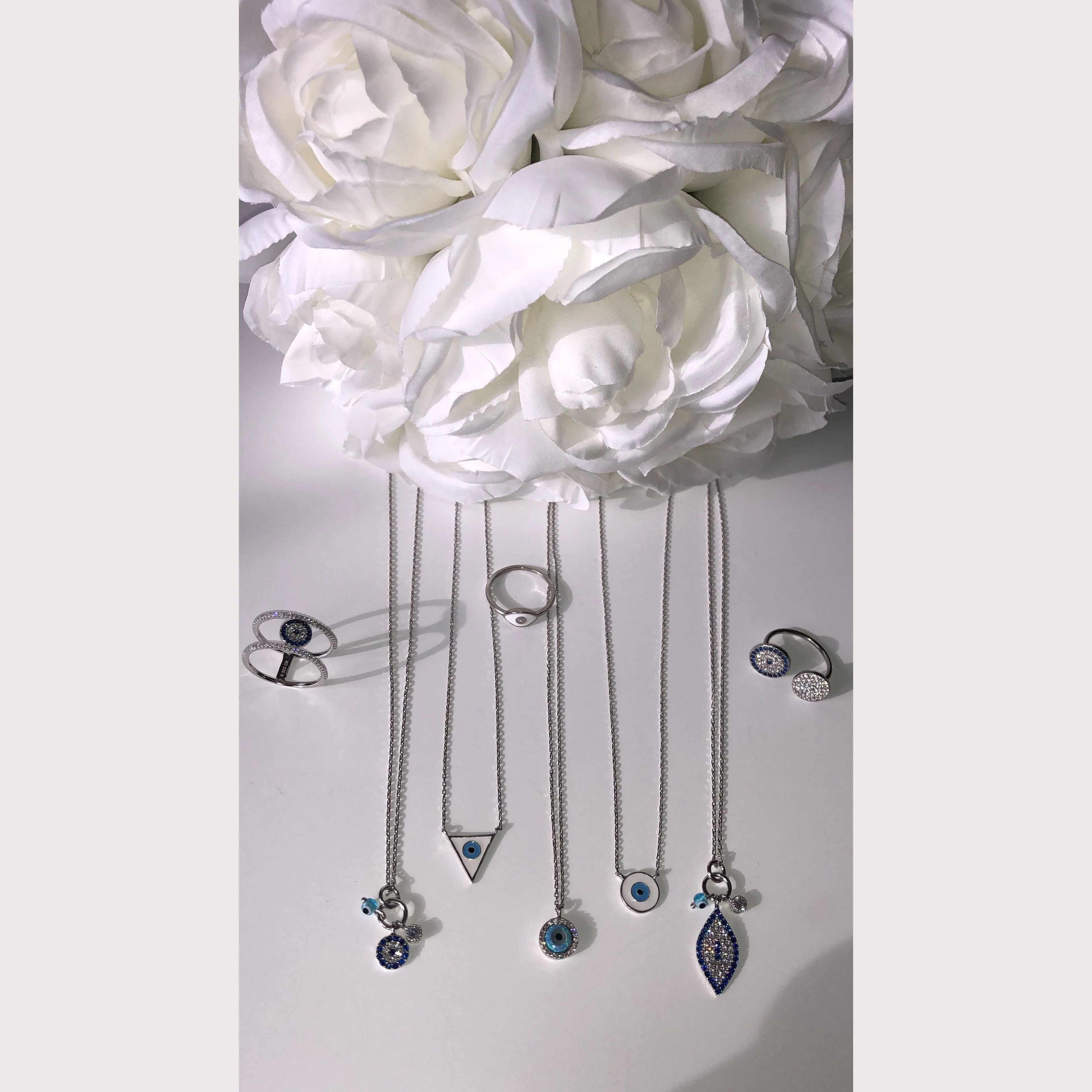 Unique Dangling Evil Eye Necklace