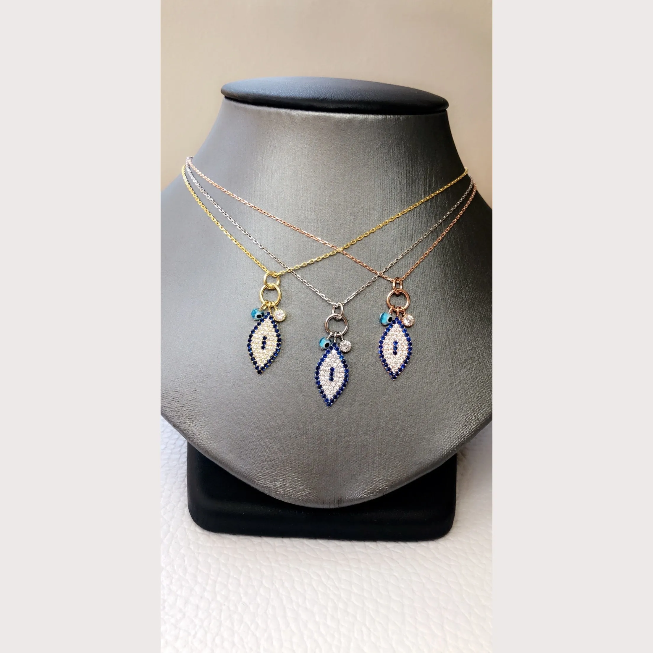 Unique Dangling Evil Eye Necklace