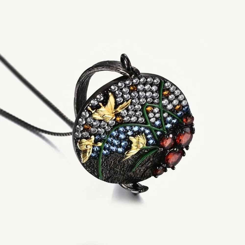 Unique Rotatable Butterfly Handmade Pendant Necklace