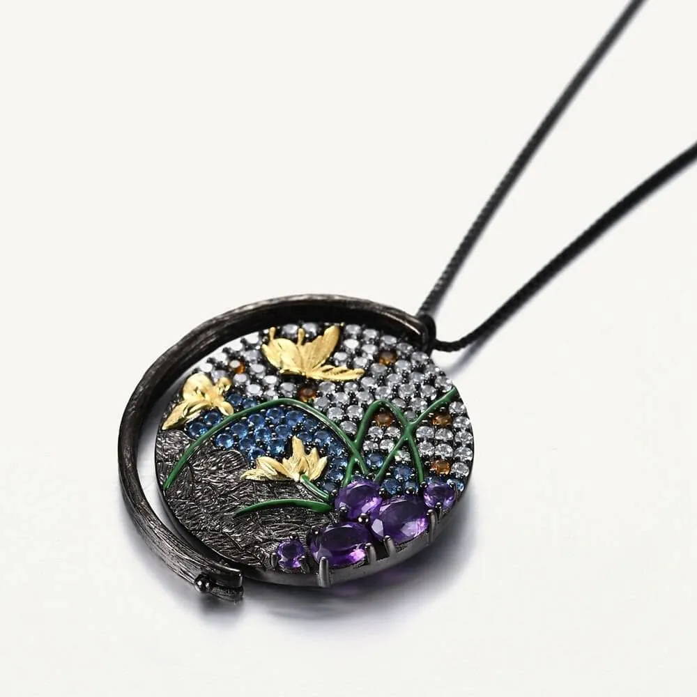 Unique Rotatable Butterfly Handmade Pendant Necklace
